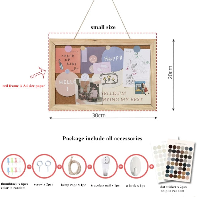 Postcard Photo Wall Cork Board Postcard Photo Wall Cork Board